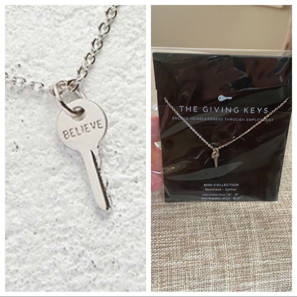 🔑 “believe” Key charm necklace, fabfitfun …
